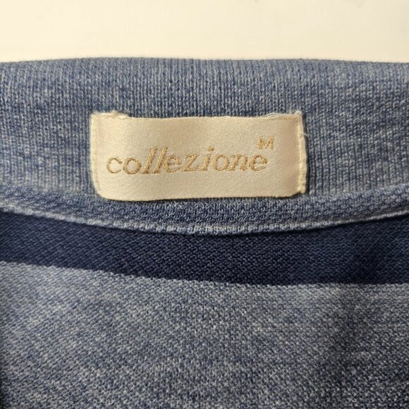 Men's Collezione Short Sleeve Golf Shirt, Size Medium, Blue - Picture 6 of 8